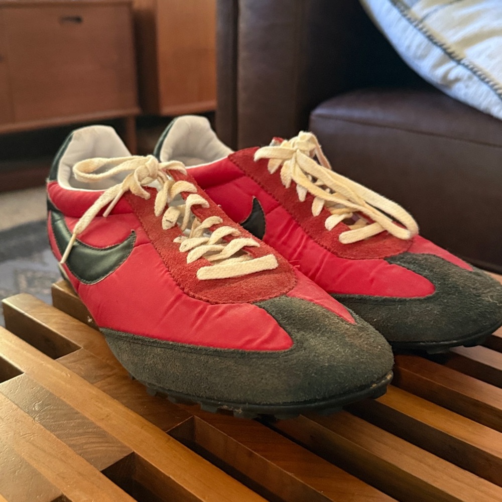 Nike Red and Black Retro Sneakers